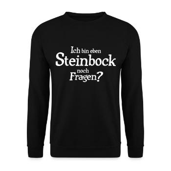 Sternzeichen Steinbock - Unisex Pullover - Schwarz - Vorne - Alina (178cm) & Michal (187cm)