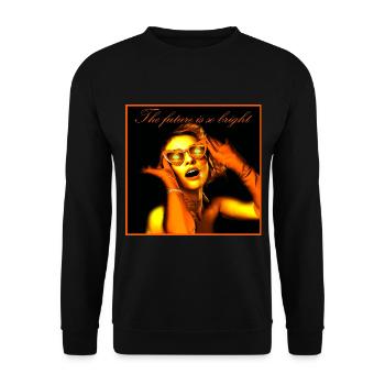 Die Zukunft ist so strahlend - Unisex Pullover - Schwarz - Vorne - Alina (178cm) & Michal (187cm)