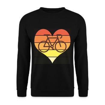 love vélo cyclisme cycliste - Sweat-shirt Unisexe - noir - Devant - Alina (178cm) & Michal (187cm)