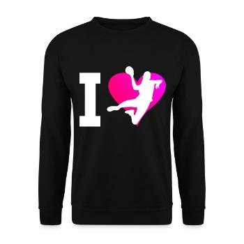 Handball Handball Handball Men Handball - Unisex Sweatshirt - black - Front - Alina (178cm) & Michal (187cm)