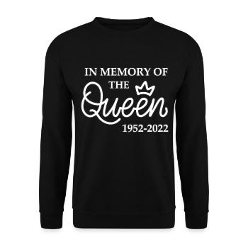 In Memory of the Queen - Unisex Pullover - Schwarz - Vorne - Alina (178cm) & Michal (187cm)