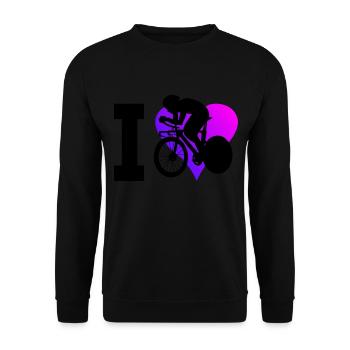 Road Cycling Women's Road Bike Road Bike Road Cycling - Unisex Sweatshirt - black - Front - Alina (178cm) & Michal (187cm)