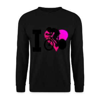 Vélo de route Vélo de route Femmes Hommes Vélo de route - Sweat-shirt Unisexe - noir - Devant - Alina (178cm) & Michal (187cm)