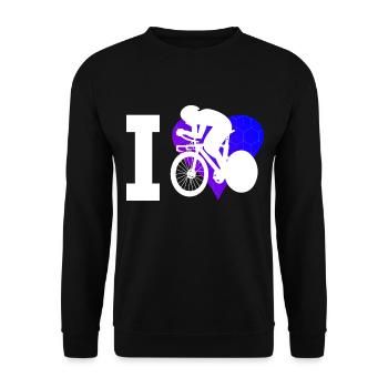 Cycliste sur route Hommes Vélo de route Femmes - Sweat-shirt Unisexe - noir - Devant - Alina (178cm) & Michal (187cm)