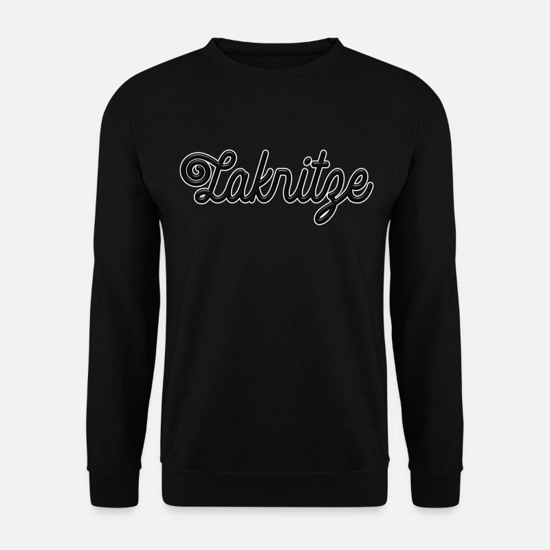 Lakritze naschen - Spruch - Unisex Pullover - Schwarz