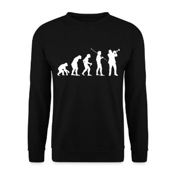Trumpet player Evolution Winds of the trumpet - Unisex Sweatshirt - black - Front - Alina (178cm) & Michal (187cm)