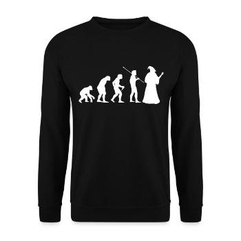 Role Playing Wizard Magician Class RPG Evolution - Unisex Sweatshirt - black - Front - Alina (178cm) & Michal (187cm)
