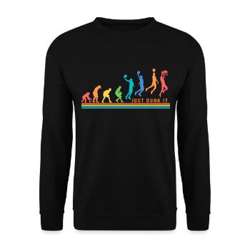 Basketball Basketball Player Basketball Evolution - Unisex Sweatshirt - black - Front - Alina (178cm) & Michal (187cm)