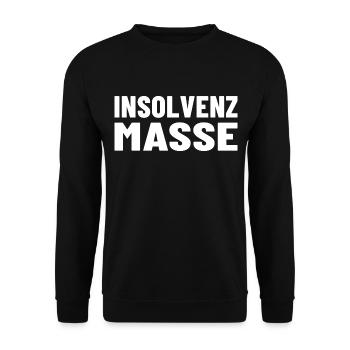Insolvenzmasse Insolvenz - Unisex Pullover - Schwarz - Vorne - Alina (178cm) & Michal (187cm)