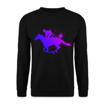 Women's Equestrian Sport Dressour Hunting Horse Riding - Unisex Sweatshirt - black - Front - Alina (178cm) & Michal (187cm)