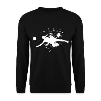 Volleyballspielen Herren Volleyballspieler - Unisex Pullover - Schwarz - Vorne - Alina (178cm) & Michal (187cm)