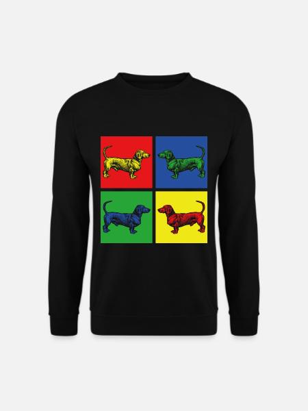 Teckel chiens - Sweat-shirt Unisexe - noir