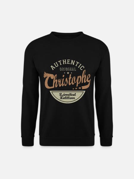 CHRISTOPHE prénom cadeau T shirt personnalisé - Sweat-shirt Unisexe - noir