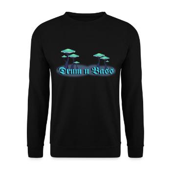 Drum'n'bass Mushroom D'n'B DNB Hard Weed Jungle Music - Unisex Sweatshirt - black - Front - Alina (178cm) & Michal (187cm)