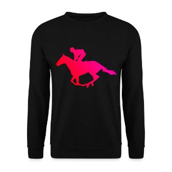 Équitation Équitation Cavaliers Chasse Équitation - Sweat-shirt Unisexe - noir - Devant - Alina (178cm) & Michal (187cm)
