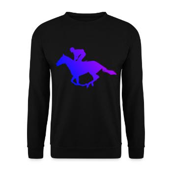 Men's Hunting Dressour Equestrian Sport Show Jumping - Unisex Sweatshirt - black - Front - Alina (178cm) & Michal (187cm)