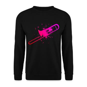 Damen Posaunistin Herren Tenorposaune Posaunisten - Unisex Pullover - Schwarz - Vorne - Alina (178cm) & Michal (187cm)