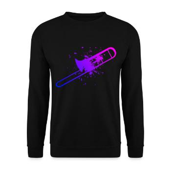 Instrument de cuivre Hommes Femmes Trombonistes - Sweat-shirt Unisexe - noir - Devant - Alina (178cm) & Michal (187cm)