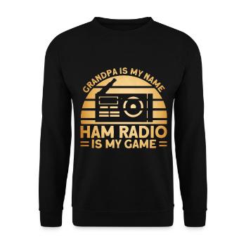 Radioamateur radioamateur Code Morse envoyer Gesche - Sweat-shirt Unisexe - noir - Devant - Alina (178cm) & Michal (187cm)