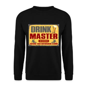 Drink Master - Unisex Pullover - Schwarz - Vorne - Alina (178cm) & Michal (187cm)