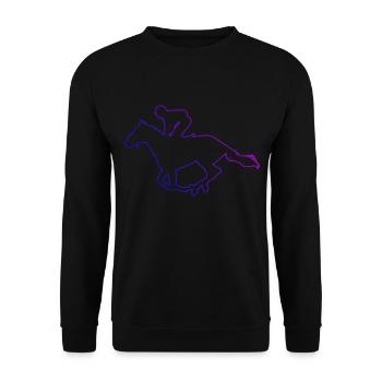Chasse aux courses équestres - Sweat-shirt Unisexe - noir - Devant - Alina (178cm) & Michal (187cm)