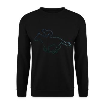 Horse Riding Show Jumping Racing - Unisex Sweatshirt - black - Front - Alina (178cm) & Michal (187cm)