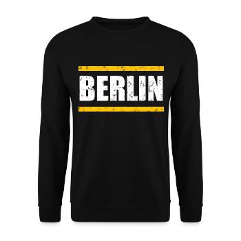 Berlin Vintage - Sweat-shirt Unisexe - noir - Devant - Alina (178cm) & Michal (187cm)