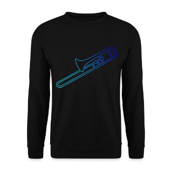Trombone Trombone Jazz Trombonist Trombonist - Unisex Sweatshirt - black - Front - Alina (178cm) & Michal (187cm)