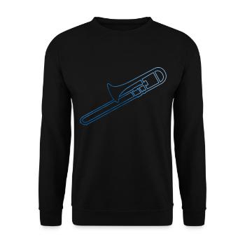 Trombone Jazz Tromboniste Cuivres Tromboniste Jazz Tromboniste - Sweat-shirt Unisexe - noir - Devant - Alina (178cm) & Michal (187cm)