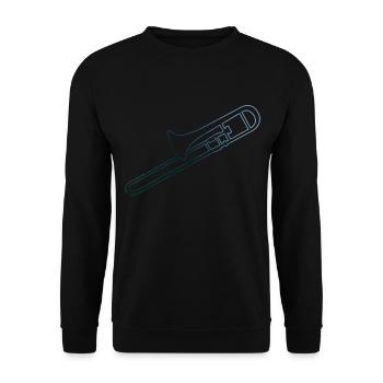 Trombone Jazz Femmes Trombone Hommes Cuivres - Sweat-shirt Unisexe - noir - Devant - Alina (178cm) & Michal (187cm)