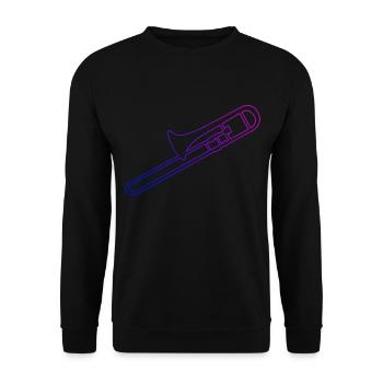 Jazz Trombone Women Trombone Jazz Trombonist - Unisex Sweatshirt - black - Front - Alina (178cm) & Michal (187cm)