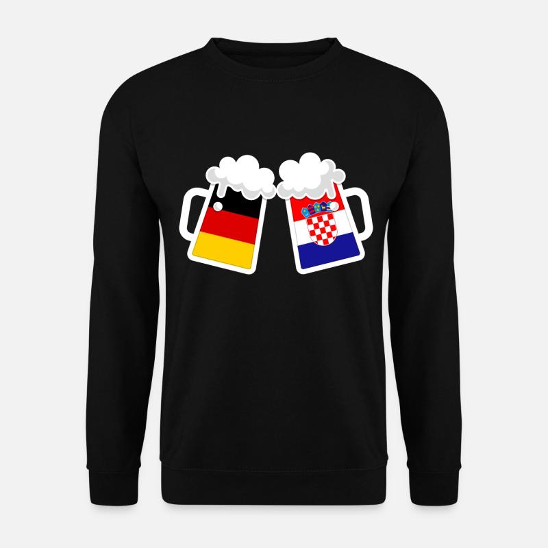 GERMANY CROATIA BEER FLAGGEN - Unisex Sweatshirt - black