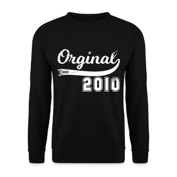 Vintage Original Since 2010 Birthday Retro - Unisex Sweatshirt - black - Front - Alina (178cm) & Michal (187cm)