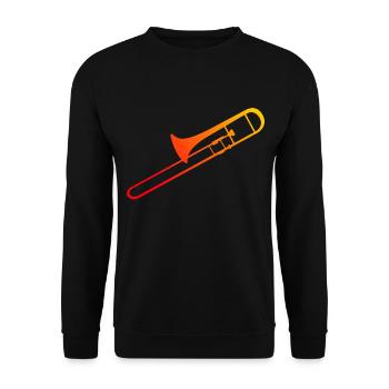 Trombonists Ladies Trombonist Trombone Men - Unisex Sweatshirt - black - Front - Alina (178cm) & Michal (187cm)