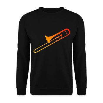 Tenorposaune Herren Posaunisten Posaunistin - Unisex Pullover - Schwarz - Vorne - Alina (178cm) & Michal (187cm)