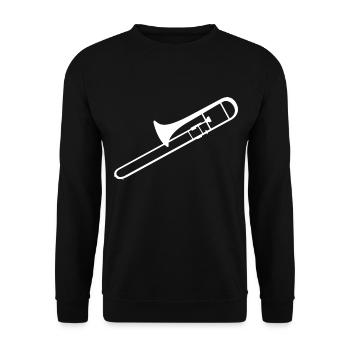 Ténor Trombone Trombone Brass Band Dames Hommes - Sweat-shirt Unisexe - noir - Devant - Alina (178cm) & Michal (187cm)