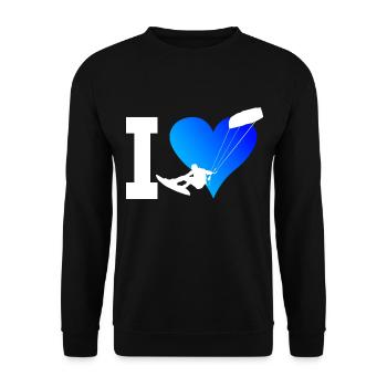 Kitesurf Femmes Kitesurfer Kite Hommes Kitesurfer Kitesurfer - Sweat-shirt Unisexe - noir - Devant - Alina (178cm) & Michal (187cm)