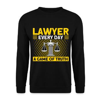 Faculté de droit Avocat en droit Etudiant en droit - Sweat-shirt Unisexe - noir - Devant - Alina (178cm) & Michal (187cm)