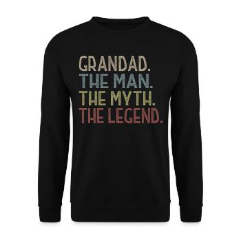 Grandad The Man The Legend The Legend T Shirt - Unisex Sweatshirt - black - Front - Alina (178cm) & Michal (187cm)