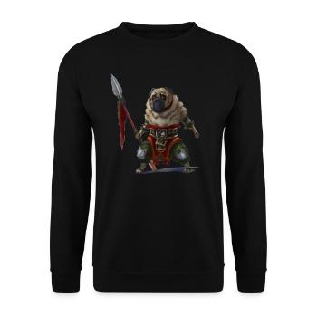 Mops - Sweat-shirt Unisexe - noir - Devant - Alina (178cm) & Michal (187cm)