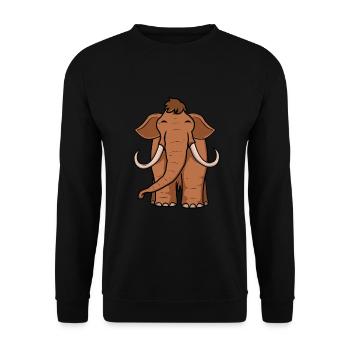Mammoth Stone Age - Unisex Sweatshirt - black - Front - Alina (178cm) & Michal (187cm)