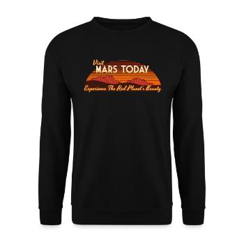 Retro Raumfahrt Planet Mars Vintage Space - Unisex Pullover - Schwarz - Vorne - Alina (178cm) & Michal (187cm)