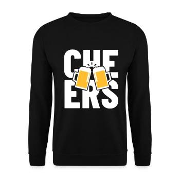 cheers beer - Unisex Pullover - Schwarz - Vorne - Alina (178cm) & Michal (187cm)
