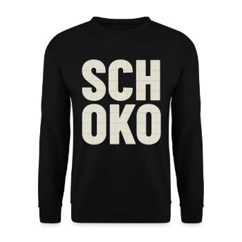 Schoko weiße Schokolade Shirt - Unisex Pullover - Schwarz - Vorne - Alina (178cm) & Michal (187cm)