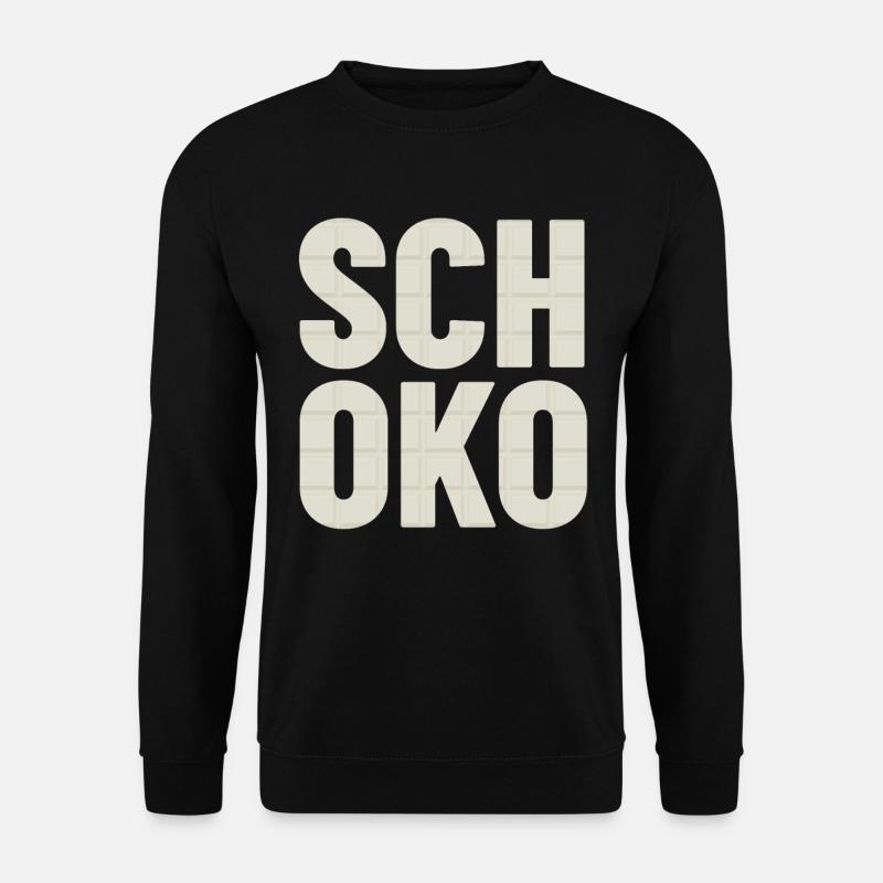 Schoko weiße Schokolade Shirt - Unisex Pullover - Schwarz