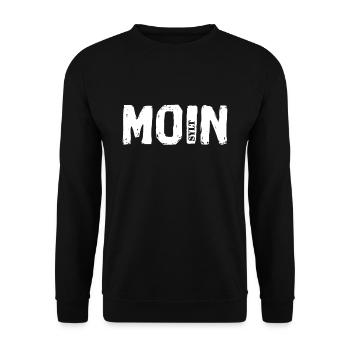 moin sylt - Unisex Pullover - Schwarz - Vorne - Alina (178cm) & Michal (187cm)
