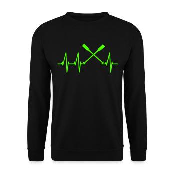 Rowers row heartbeat for water sportsmen - Unisex Sweatshirt - black - Front - Alina (178cm) & Michal (187cm)