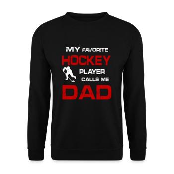 Hockey DAD Eishockey - Unisex Pullover - Schwarz - Vorne - Alina (178cm) & Michal (187cm)
