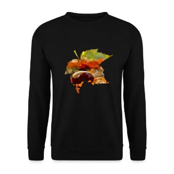 Cadeau de châtaigne d'automne - Sweat-shirt Unisexe - noir - Devant - Alina (178cm) & Michal (187cm)