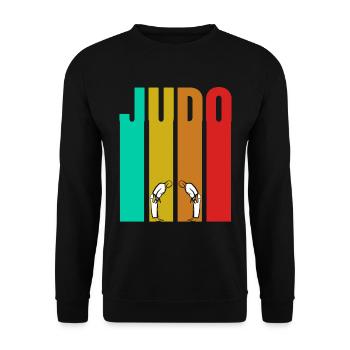 Judo - respect and sport - Unisex Sweatshirt - black - Front - Alina (178cm) & Michal (187cm)